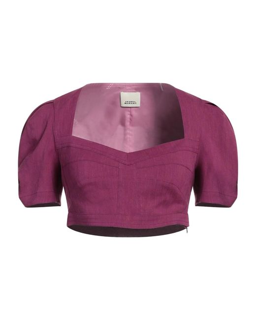 Isabel Marant Purple Casual Cropped Top