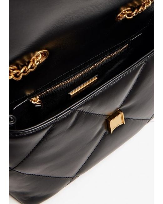 Tory Burch Black Kira Diamond Quilted Shoulder Bag