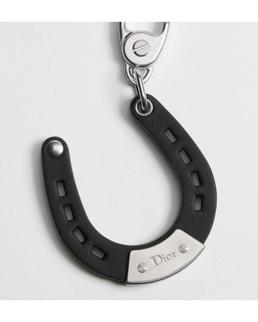 Dior Metallic Horseshoe Key Ring for men