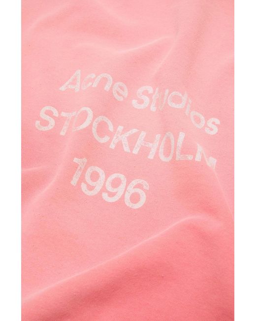 Acne Pink Long-Sleeved Sweatshirt for men