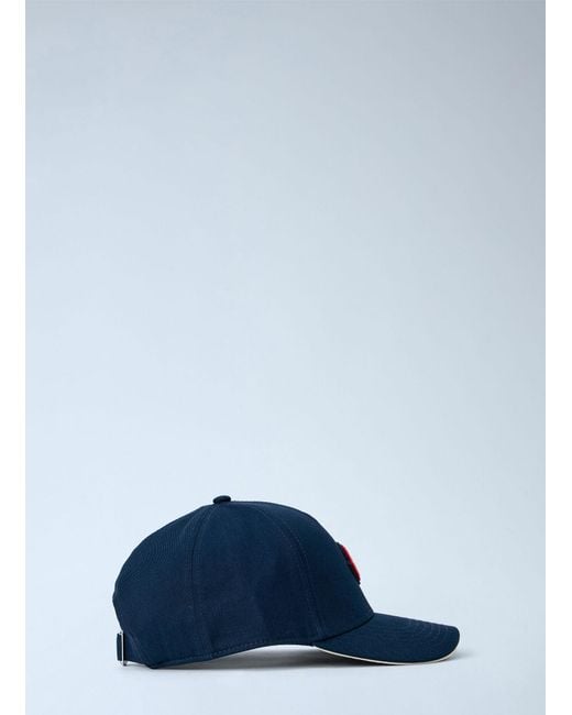 Moncler Blue Embroidered Logo Baseball Cap for men