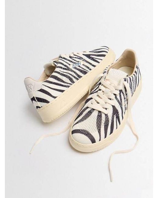 Autry White Easeknit Low Printed Sneakers