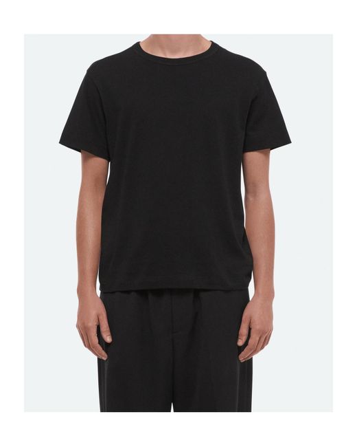 Helmut Lang Black Crew Neck Short-Sleeved T-Shirt for men