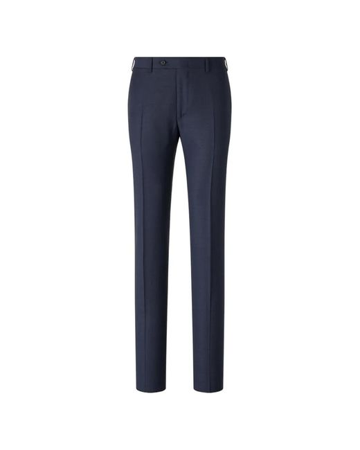 Canali Blue Straight Two-Button Wool Suits for men