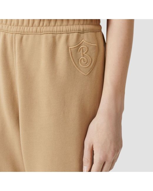 Burberry Natural Logo Patch Cotton Track Pants