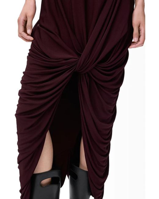 Loewe Purple Asymmetric Silhouette Dress