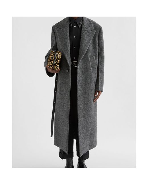 Jil Sander Gray Twill Coat for men