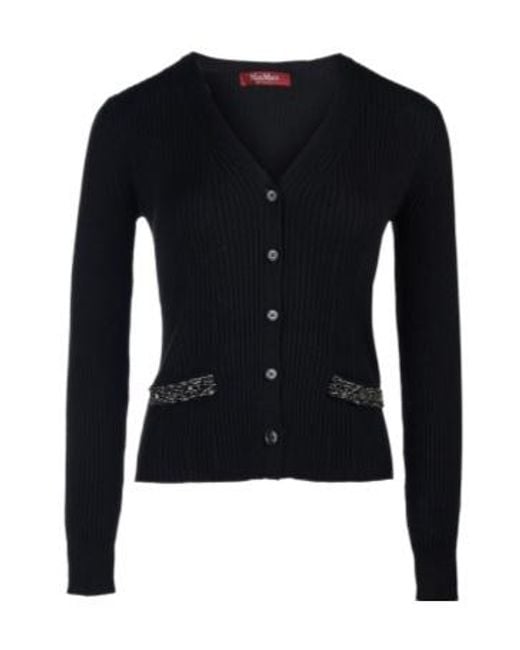 Max Mara Blue Long-Sleeved Cardigan