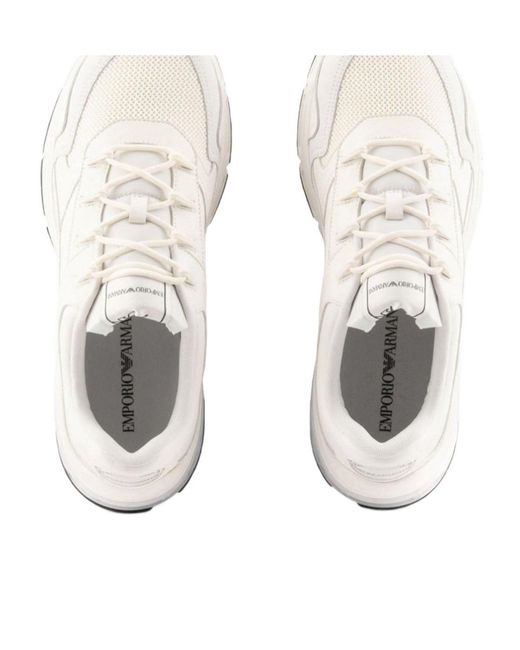 Emporio Armani White Casual Sneakers for men
