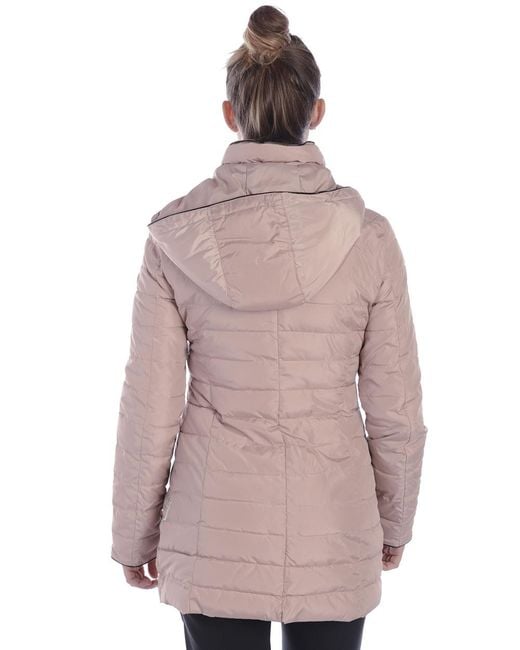 Armani Jeans Pink Logo Hooded Down Jacket