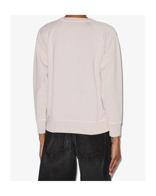 Isabel Marant White Isabel Marant Étoile Logo-Printed Crewneck Sweatshirt