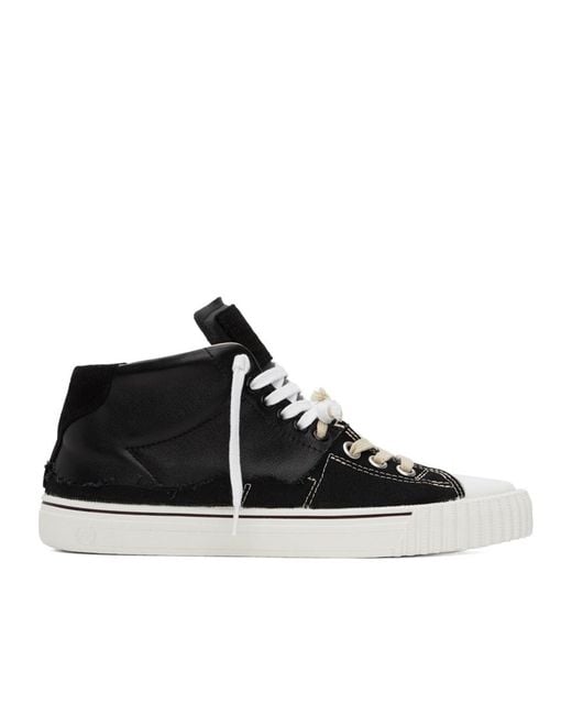 Maison Margiela Black Evolution Lace-Up Sneakers for men