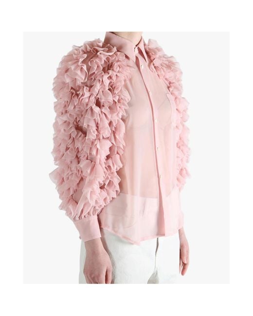 Comme des Garçons Pink Ruffled Shirt