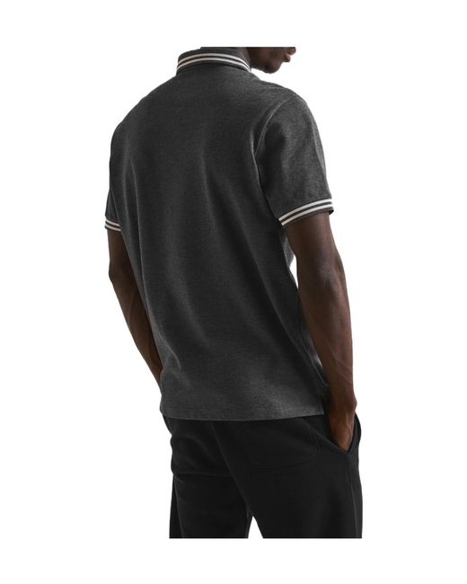 Moncler Gray Short-Sleeve Pique Polo Shirt for men