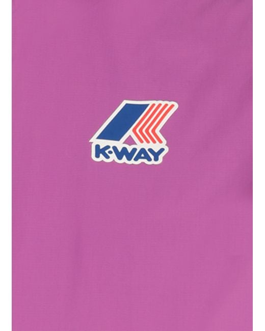 K-Way Purple Le Vrai 4.0 Claude Hooded Jacket