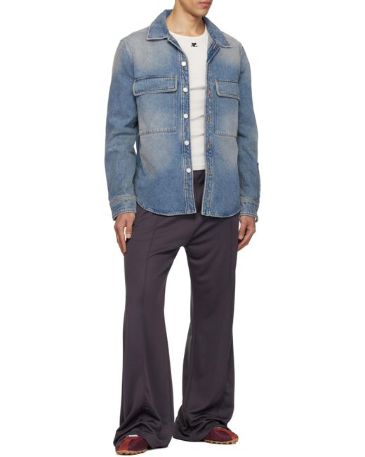 Courreges Blue Courrèges Workwear Denim Shirt for men