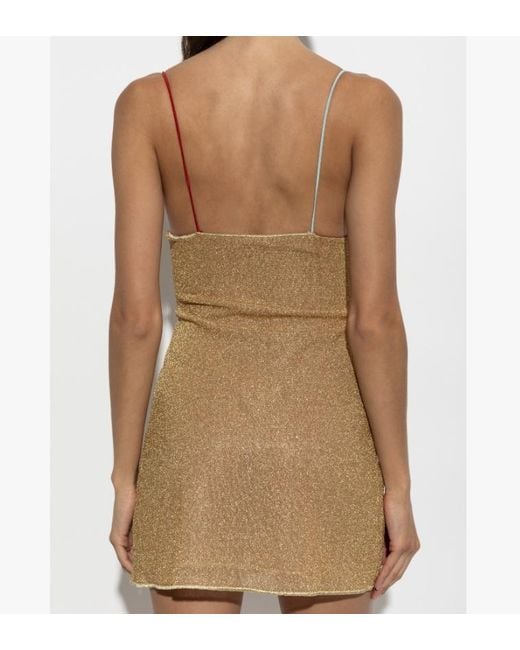 Oseree Brown Oséree Lurex Triangle-Cup Beachwear Dress
