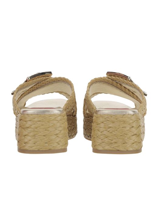 Roger Vivier Brown Embellished Platform Mules