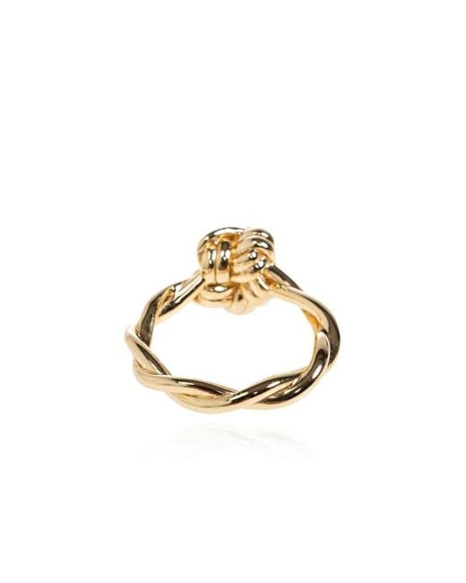 Bottega Veneta Metallic Knot-Motif Ring