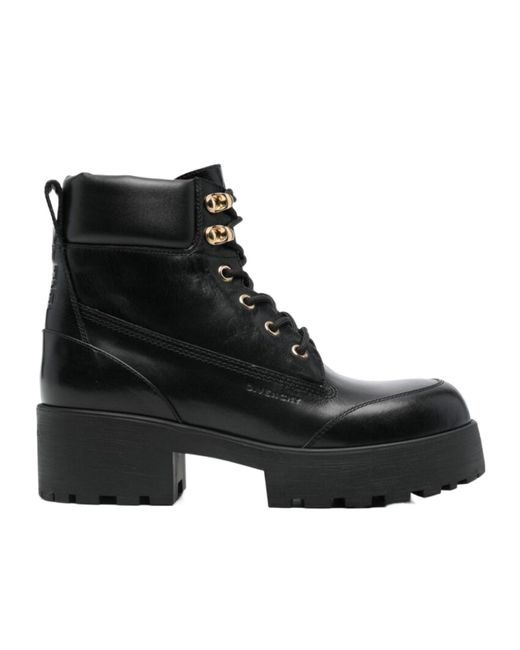 Givenchy Black Trekker Lace-Up Ankle Boots