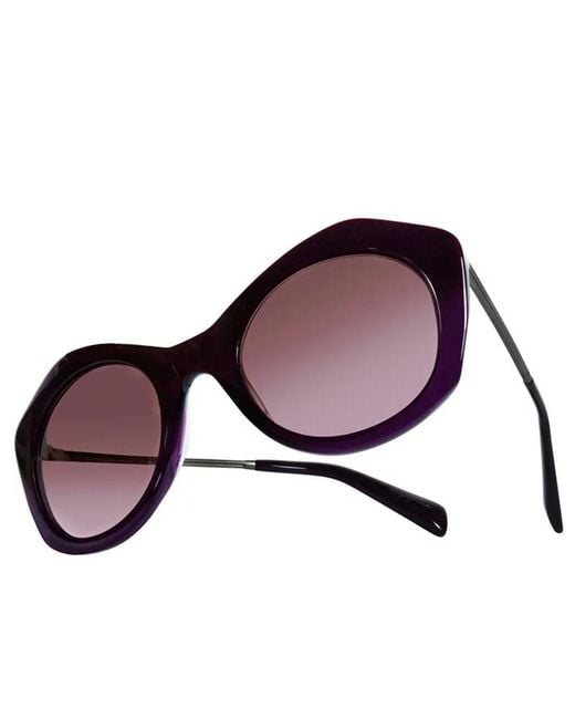 Yohji Yamamoto Purple Irregular Sunglasses
