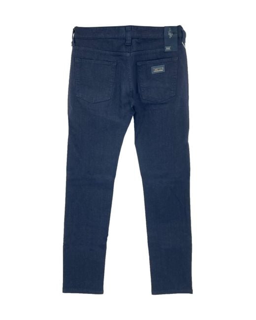 Armani Collezioni Blue Five-Pocket Jeans for men