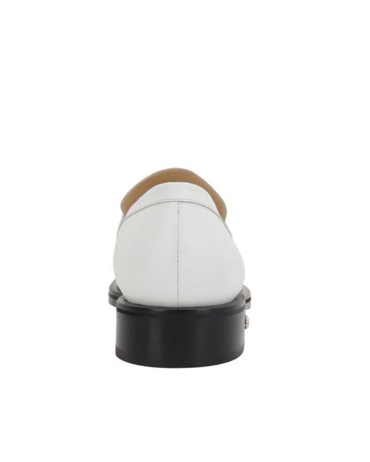 Mach & Mach White Caddy Loafers