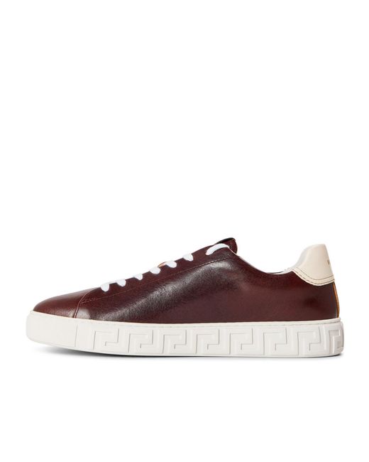 Versace Brown Colour Block Trainer for men