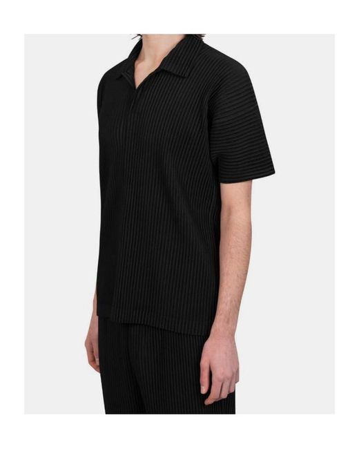 Homme Plissé Issey Miyake Black Homme Plissé Issey Miyake Basics Polo Shirt for men