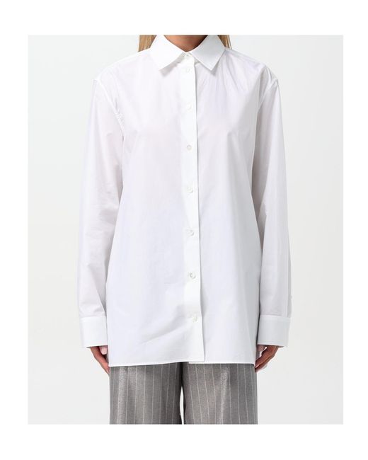 The Row White Buttoned Long-Sleeved Shirt