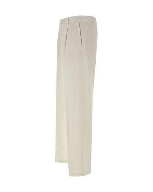 Briglia 1949 White Casual Trousers With Belt Loops for men