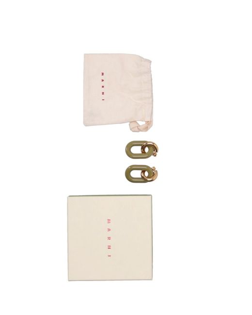 Marni White Hoop Earrings