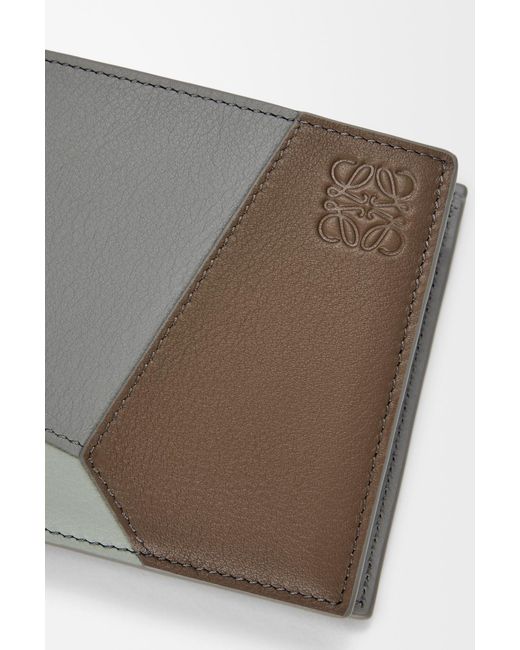 Loewe Gray Puzzle Bifold Coin Wallet for men
