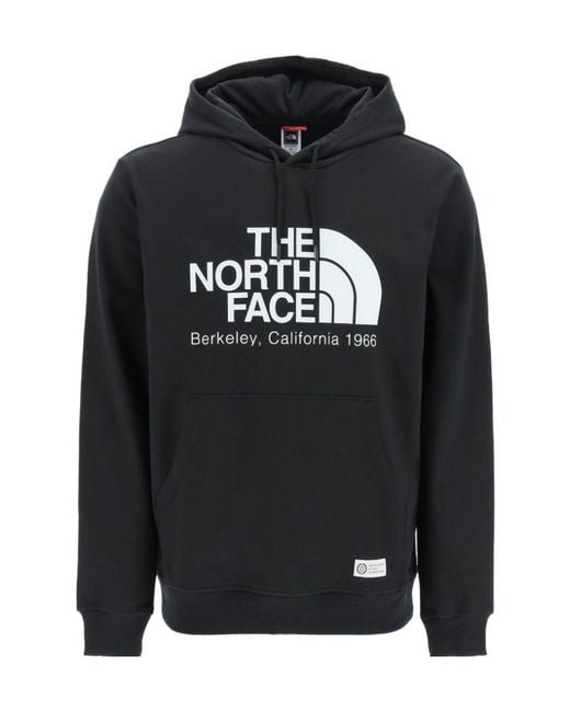 The North Face Black Logo Printed Drawstring Hoodie for men