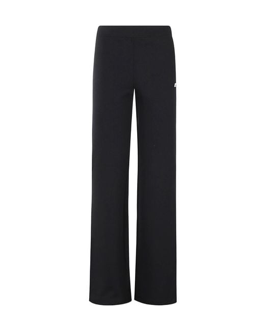 K-Way Black Flare Sport Trousers For Warm Leisure Activitie
