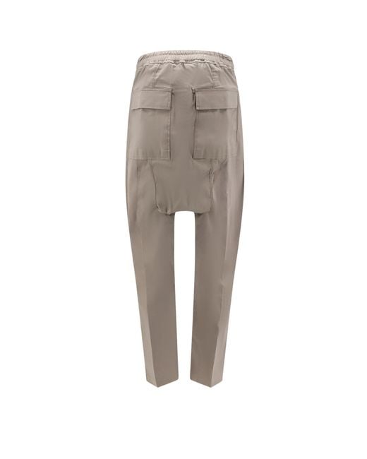 Rick Owens Gray Elastic Waist Casual Pants for men