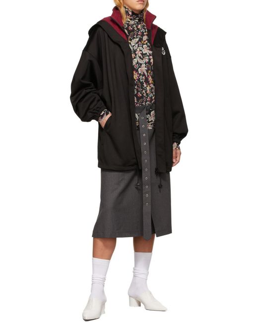 Isabel Marant Black Logo-Print Hooded Jacket