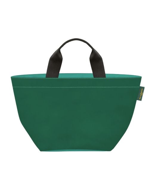 Herve Chapelier Green Logo Tote Bag