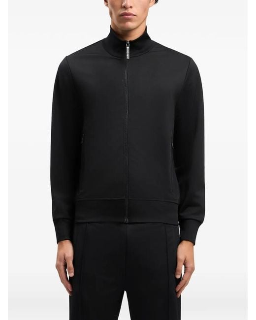 Palm Angels Black Logo-Print Track Jacket for men