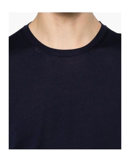 Roberto Collina Blue Crew-Neck Sweater for men