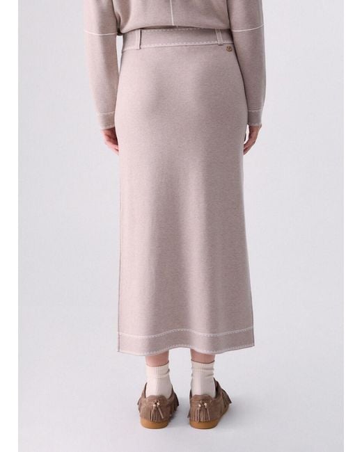 Liu Jo Gray Midi Skirt