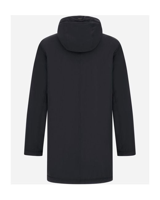 Herno Blue Hooded Parka for men