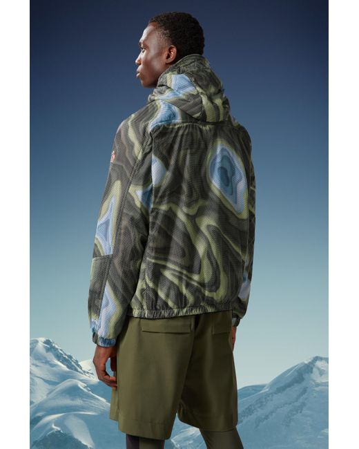 Moncler Green Grenoble Zip-Up Long-Sleeved Jacket for men