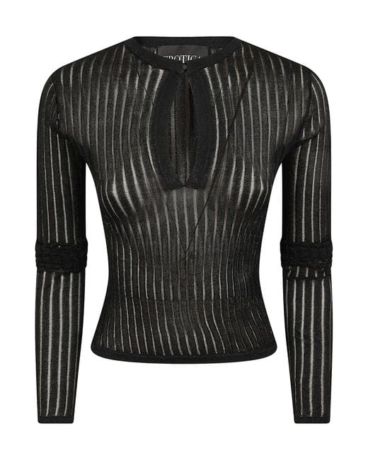 Dondup Black Crew-Neck Knit Top