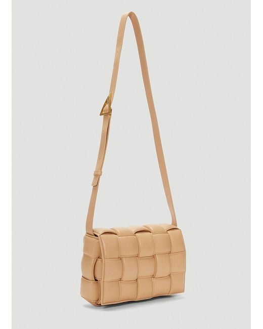 Bottega Veneta Natural Padded Cassette Strapped Shoulder Bag