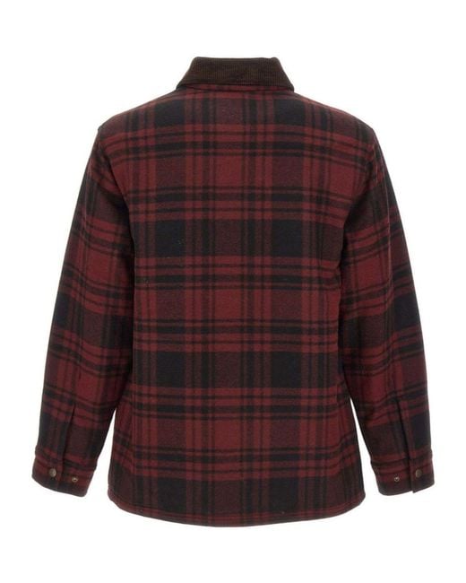 Filson Red Spokane Insulated Checked Jacket for men