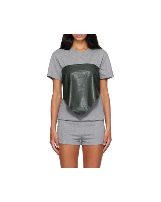 Paloma Wool Gray Alba Strapless Top