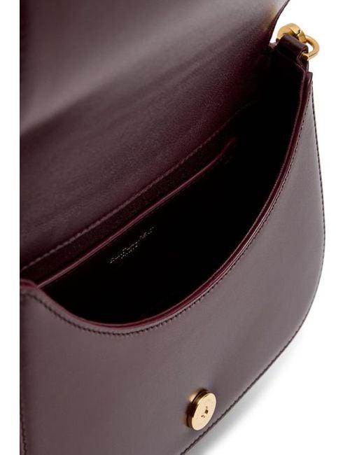 Saint Laurent Purple Voltaire Leather Shoulder Bag