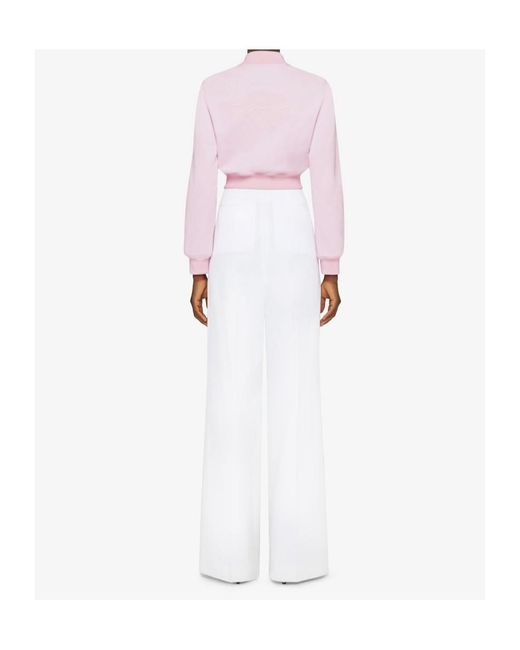 Givenchy Pink 4G Embroidered Zipped Bomber Jacket