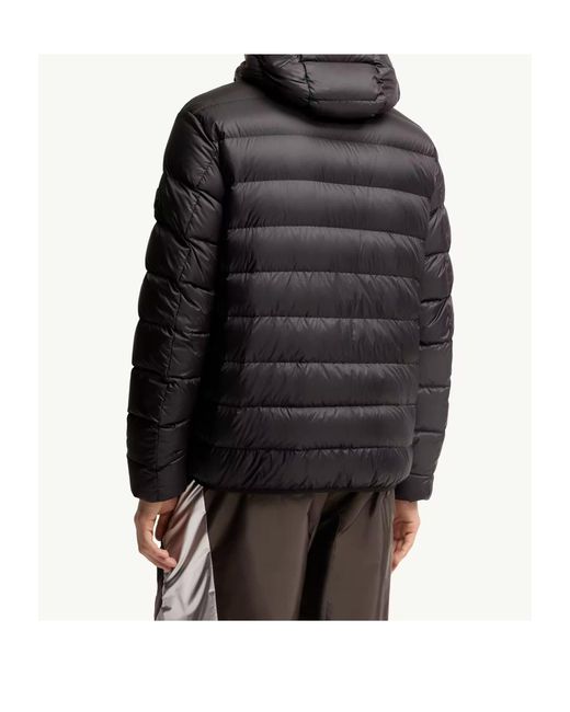 Moncler Black Alrai Hooded Zip-Up Short Padded Jacket for men